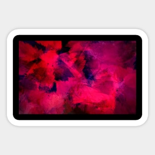 Red Abstract Painting Pattern Sticker